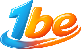 1 be নীল-বেগুনি ব্র্যান্ড লোগো